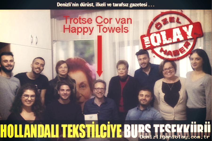 Foto happy towels in de krant rood filter