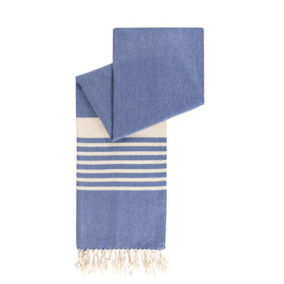 blauwe hamamdoek