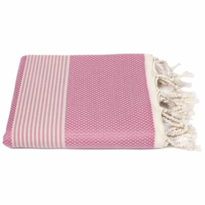 Hamamdoek bamboe | flamingo roze