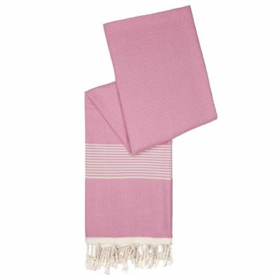 Hamamdoek bamboe | flamingo roze