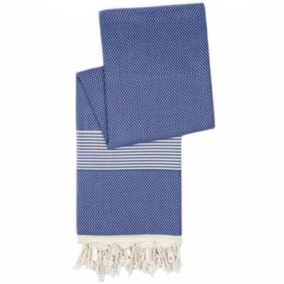 Korte hamamdoek bamboe | Donkerblauw | Lengte: 160 cm