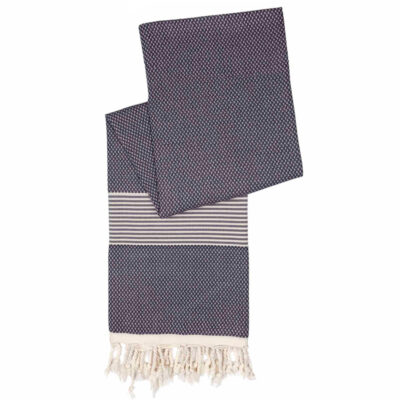 Korte hamamdoek bamboe | Donkergrijs | Lengte: 160 cm