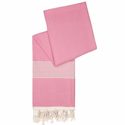 Korte hamamdoek bamboe | Roze | Lengte: 160 cm